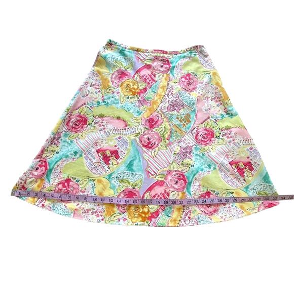 Chadwick's Watercolor A-Line Skirt Women's 12 - Picture 5 of 5